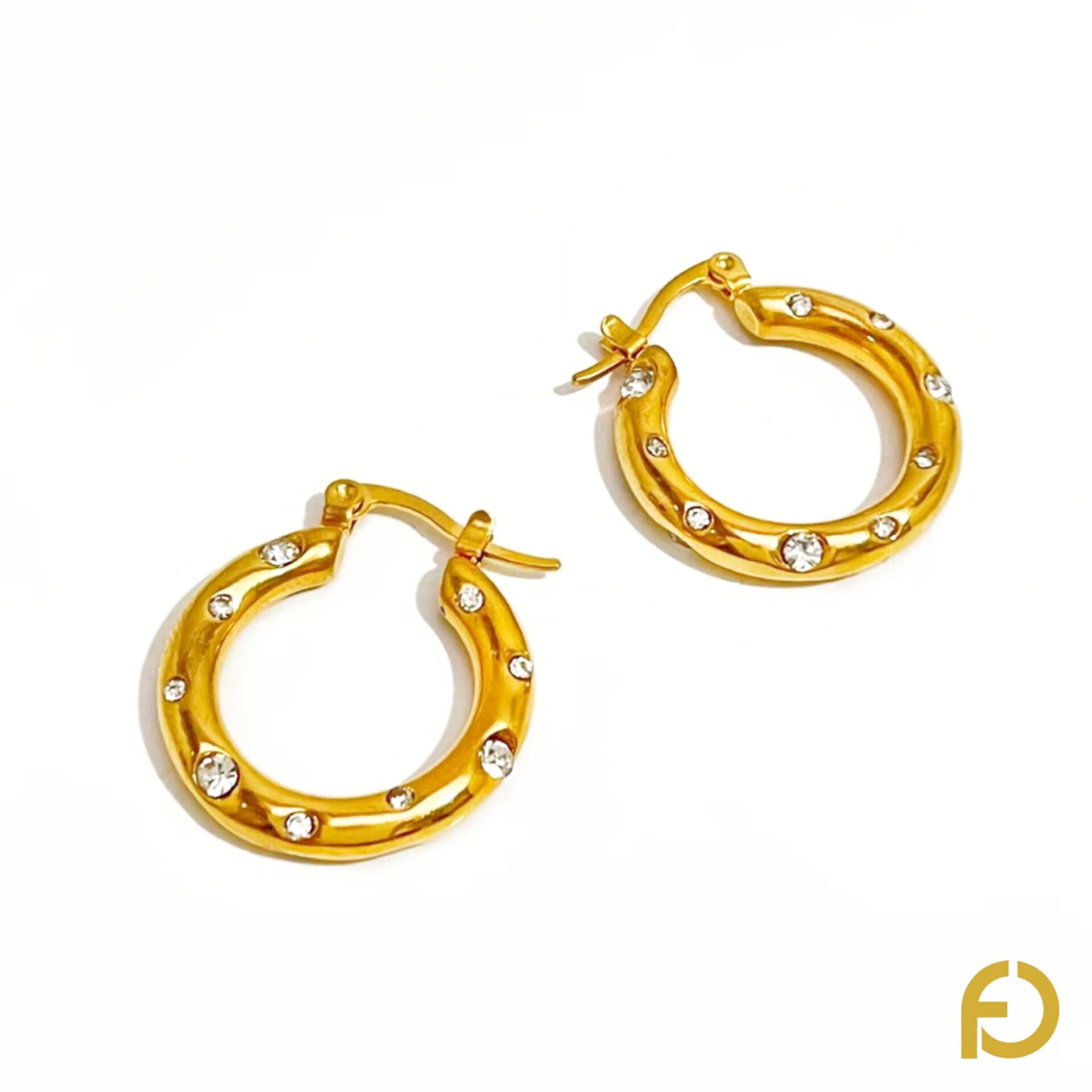 2025/03/1000112193.jpg Shine Aura Hoops - Stainless Steel Jewelry in Pakistan - Fostelle