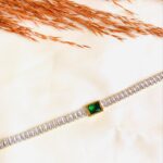 Emerald Tennis Bracelet - Stainless Steel Jewelry in Pakistan - Fostelle Emerald Tennis Bracelet - Stainless Steel Jewelry in Pakistan - Fostelle