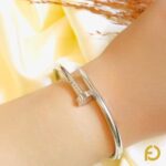 Nail Bliss Silver Cuff - Stainless Steel Jewelry in Pakistan - Fostelle Nail Bliss Silver Cuff - Stainless Steel Jewelry in Pakistan - Fostelle